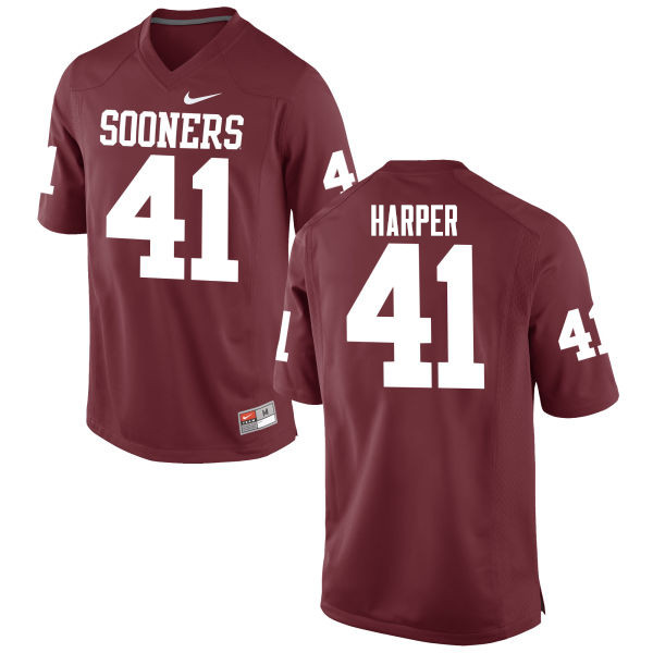 Oklahoma Sooners #41 Casey Harper College Football Jerseys Game-Crimson